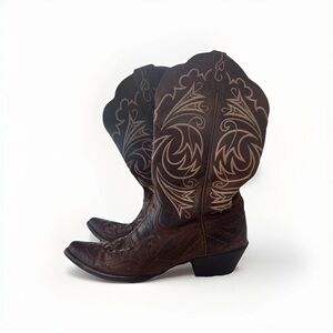 Ariat Women’s Brown Heritage Western J Toe Wingtip Boots 10005920 Size 9